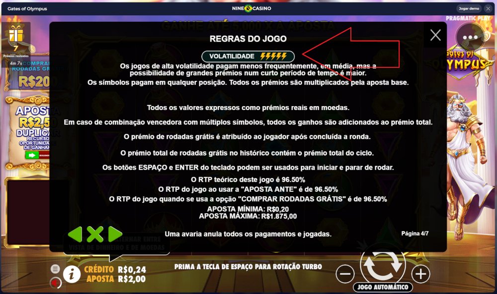  variância nos cassinos online