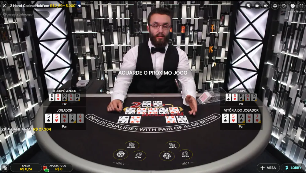 2 Hand Casino Hold'em cartas comunitárias adicionais