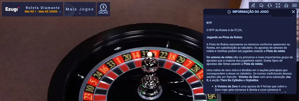 Diamond Roulette RTP