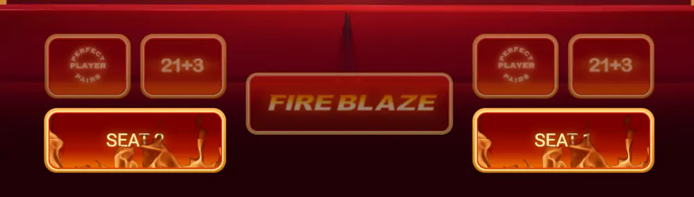 Mega Fire Blaze Blackjack tipos de apostas