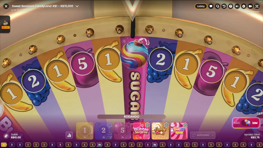 Sweet Bonanza Candyland resultado