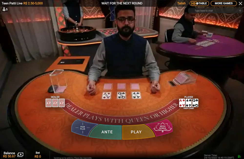 Teen Patti Live cartas