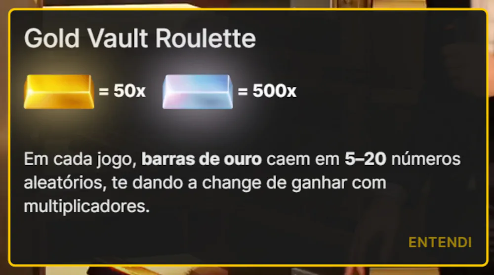 Gold Vault Roulette barras de ouro