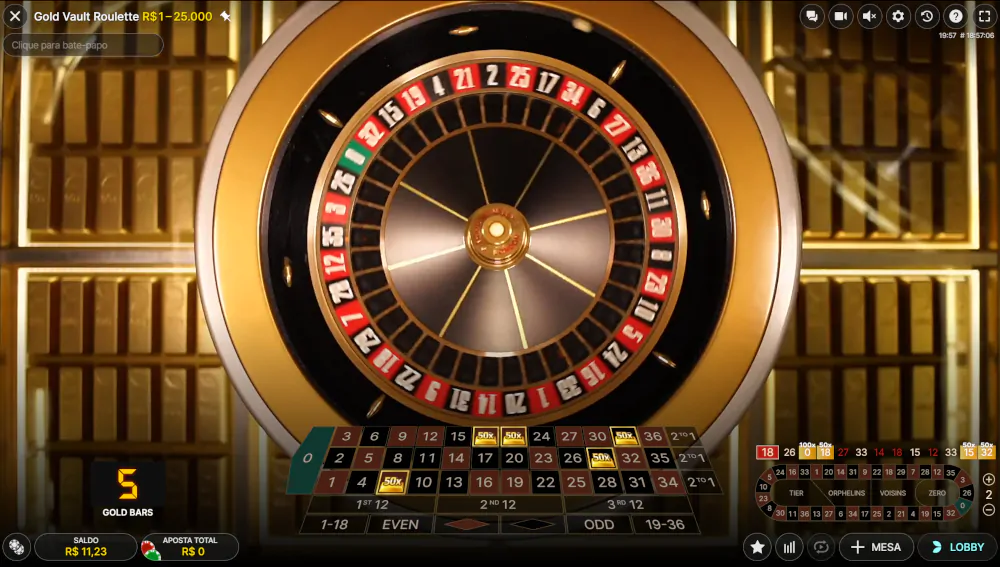 Gold Vault Roulette roda