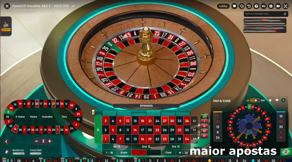 jogo de cassino ao vivo Power Up Roulette