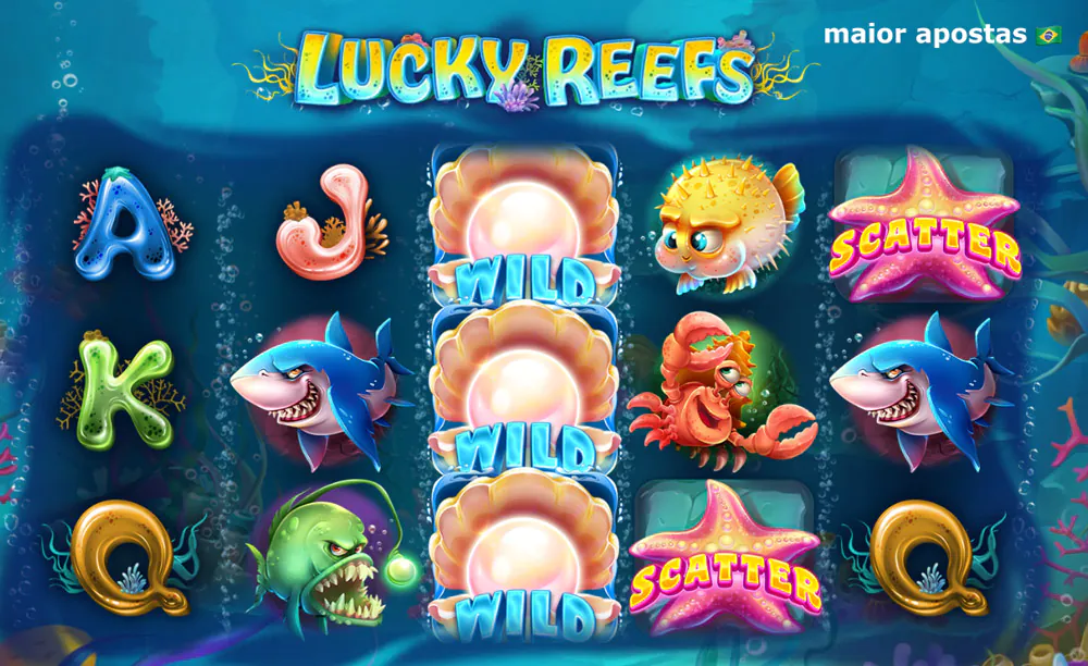 Interface do jogo Lucky Reefs da provedora de jogos GameArt